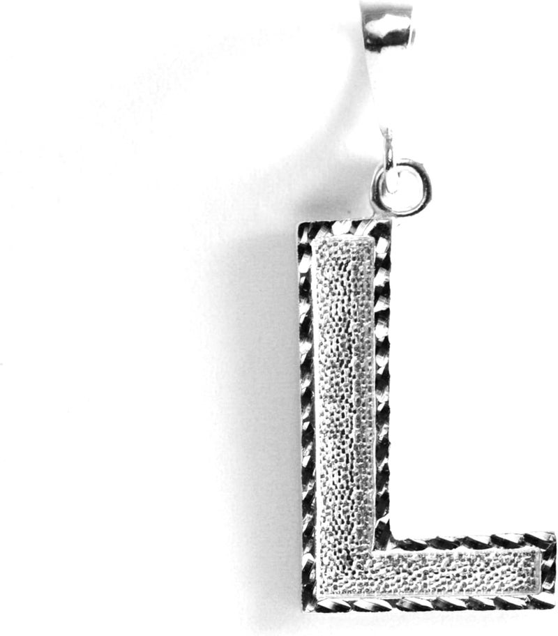 Deidreamers Personalized 1.0 Inch Solid.925 Sterling Silver Initial A-Z Charm - Image 1